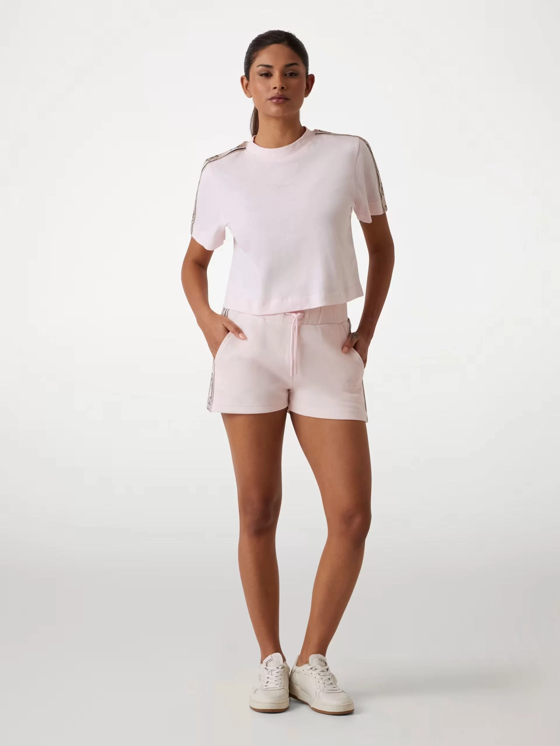 Guess Brıtney Crop Tee Kadın Pembe T-Shirt V3RI08I3Z14-G644