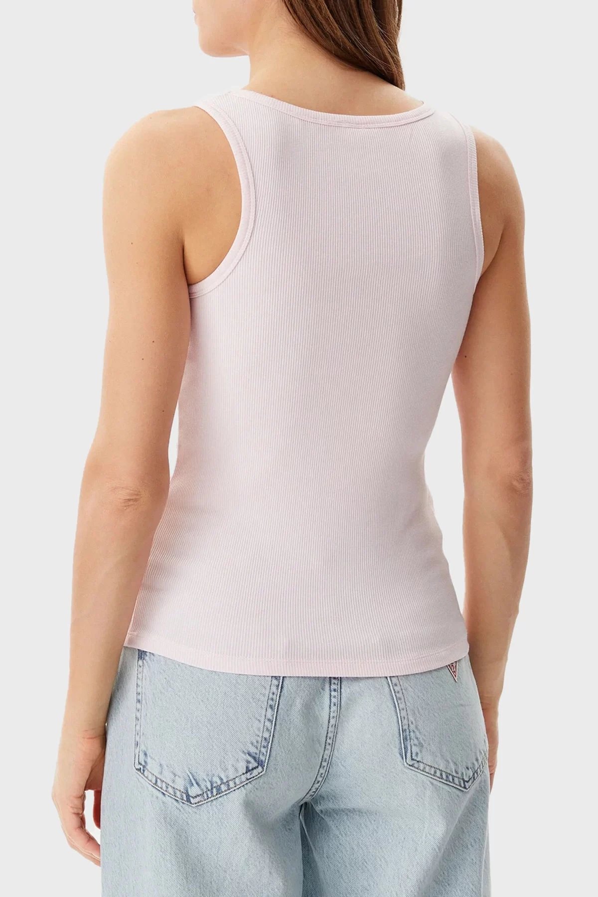 Guess Colette Rıb Tank Kadın Pembe Atlet V4YP06K8RT2-G644
