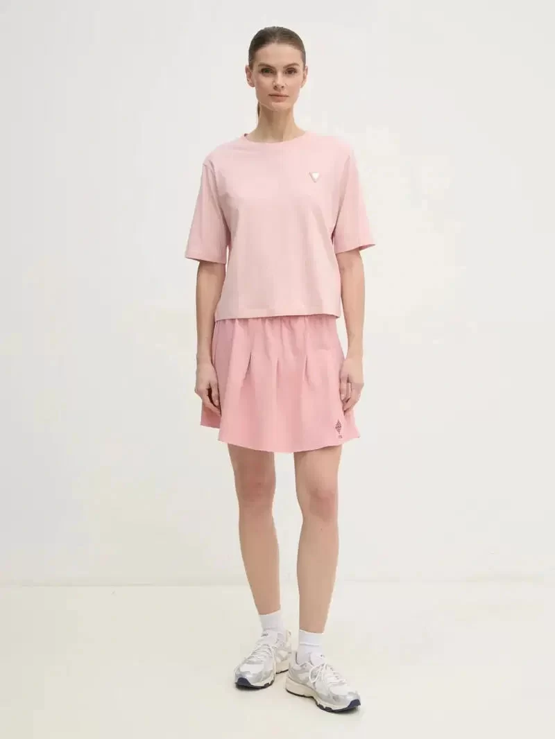 Guess Colette Boxy T-Shırt Kadın Pembe T-Shirt V4BI21I3Z14-G644