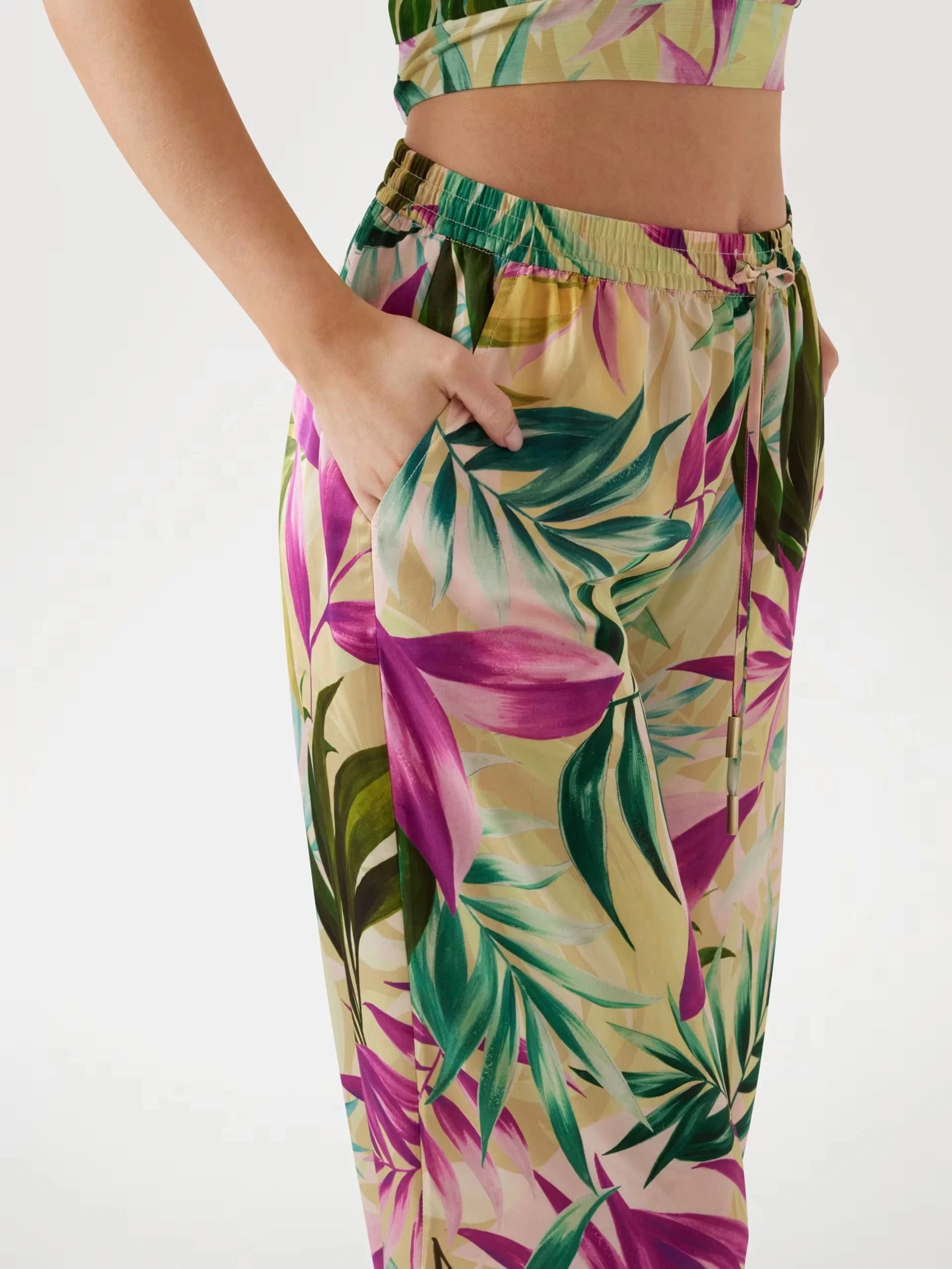 Guess Ines Wıde Leg Jogger Kadın Çok Renkli Pantolon W5GB11WH9C2-P8FY