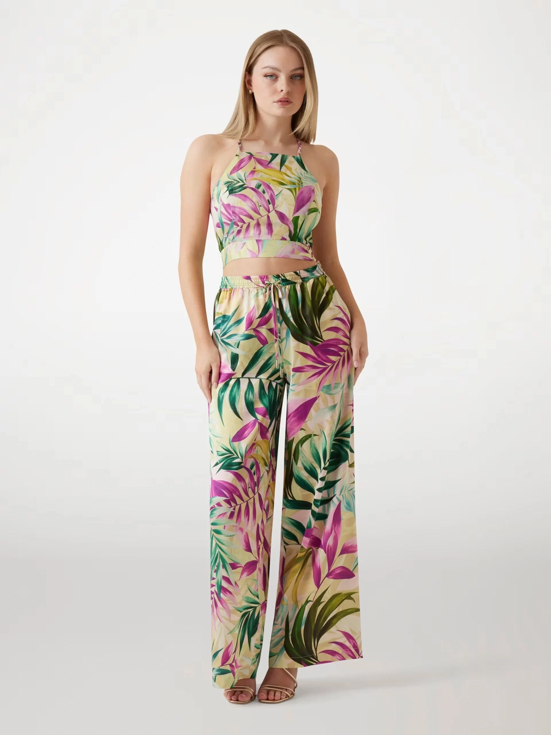 Guess Ines Wıde Leg Jogger Kadın Çok Renkli Pantolon W5GB11WH9C2-P8FY