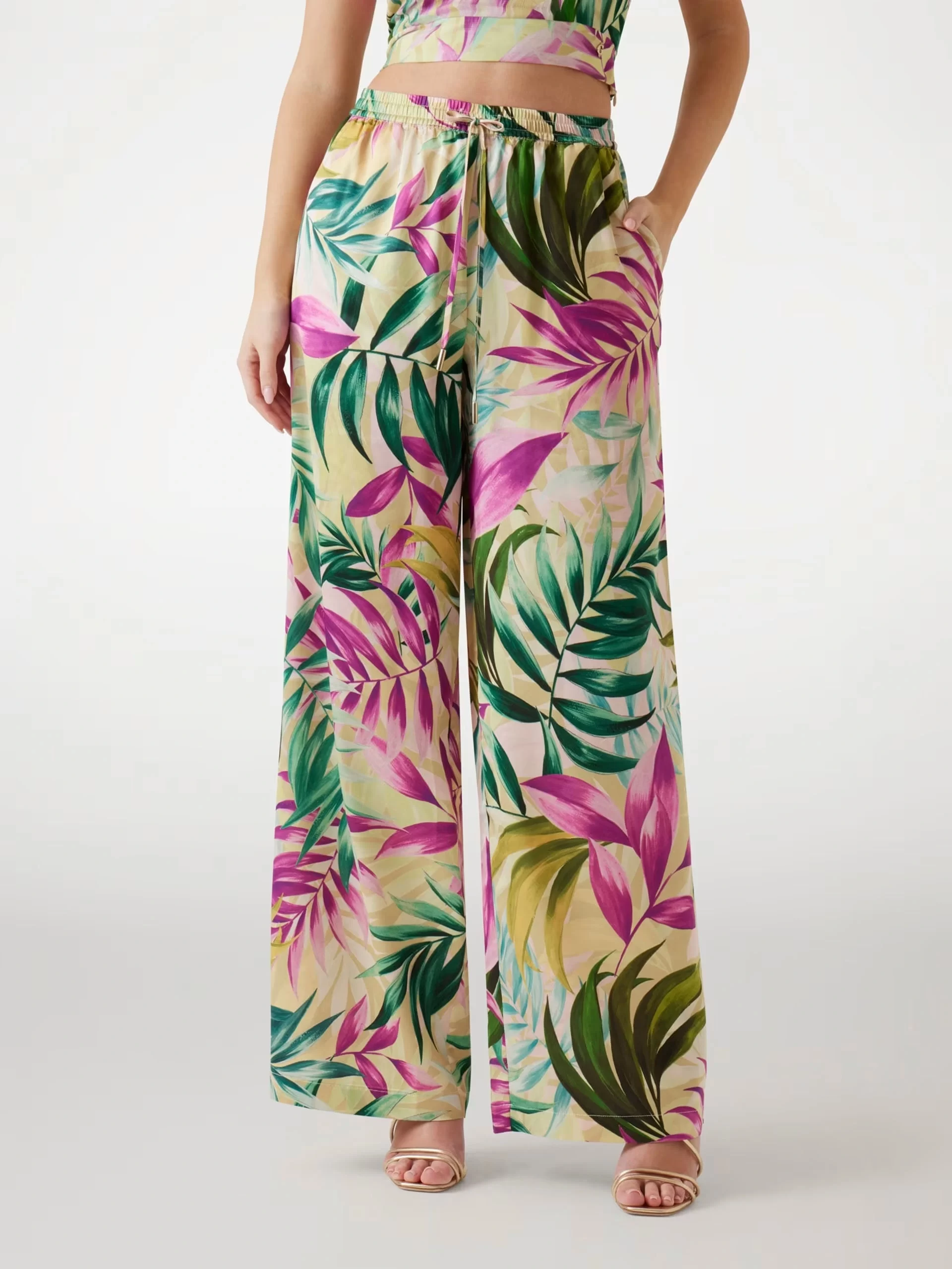 Guess Ines Wıde Leg Jogger Kadın Çok Renkli Pantolon W5GB11WH9C2-P8FY