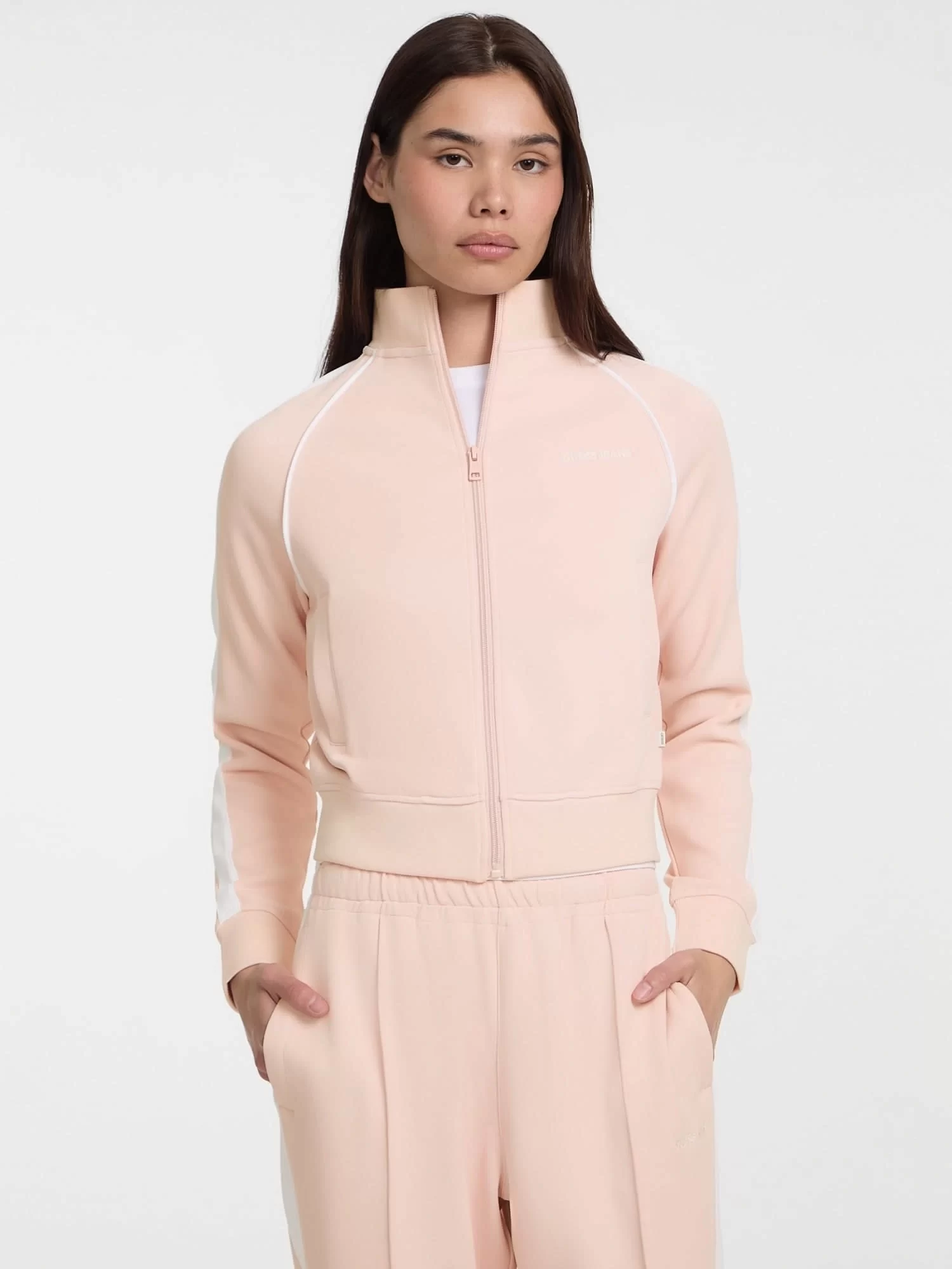 Guess jeans Gj Trıcot Track Jacket Kadın Pembe Eşofman Üstü W5GQ38KB212-G6R4