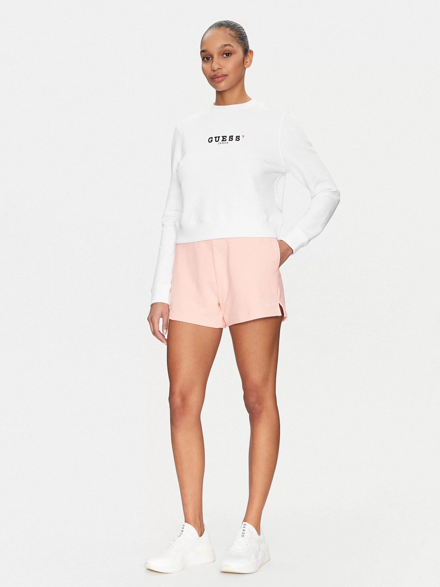 Guess jeans Gj Reg Embro Shorts Kadın Pembe Şort W5GD0OK68I4-G6R4