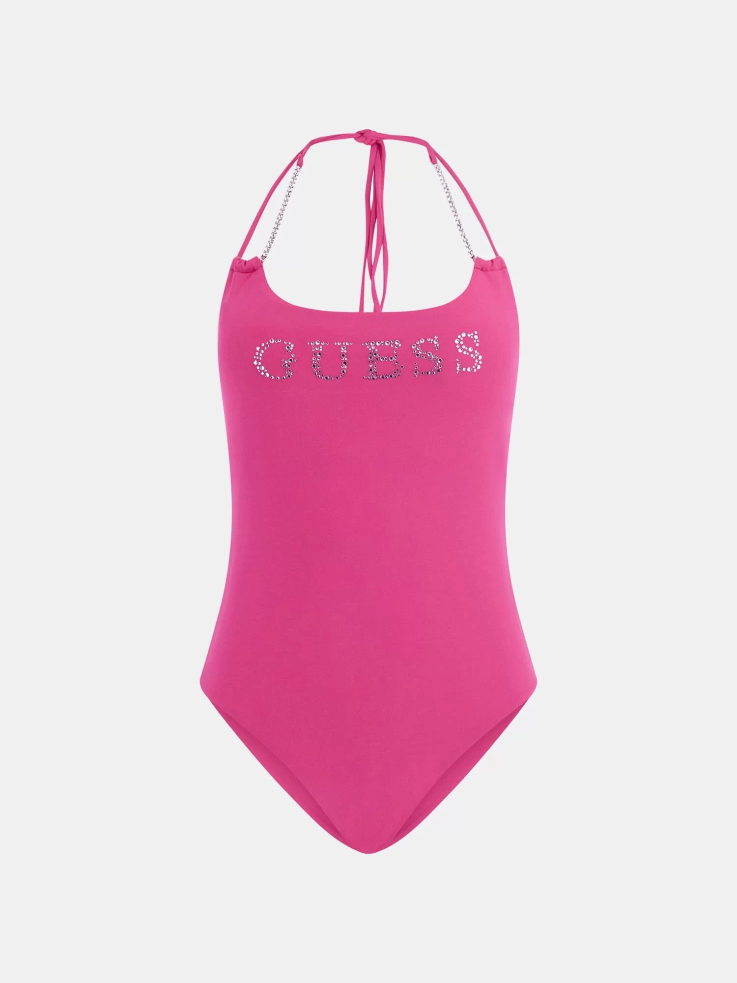 Guess Kadın Pembe Önü Logolu Tek Parça Mayo
