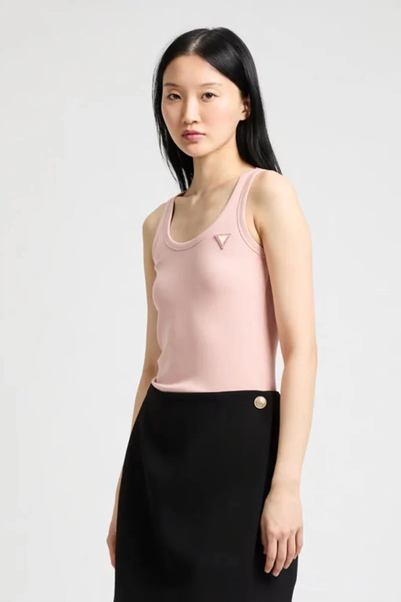 Guess Colette Rıb Tank Kadın Pembe Atlet V4YP06K8RT2-G6M1