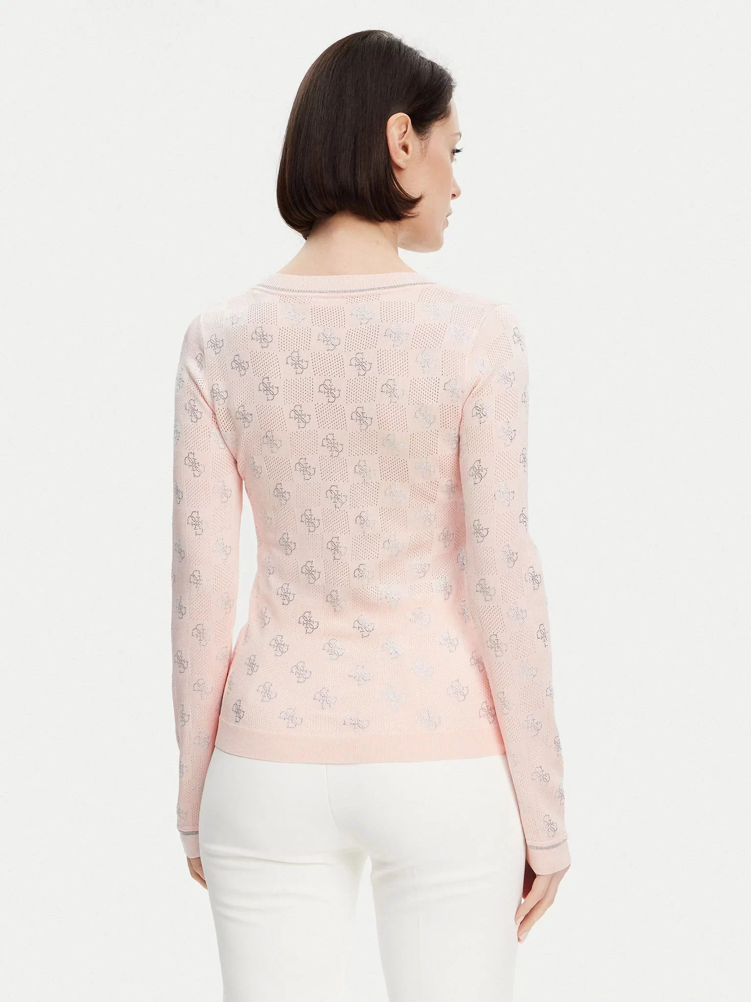 Guess Rosıe 4G Vn Ls Swtr Kadın Pembe Kazak W5GR07Z3D60-A60W