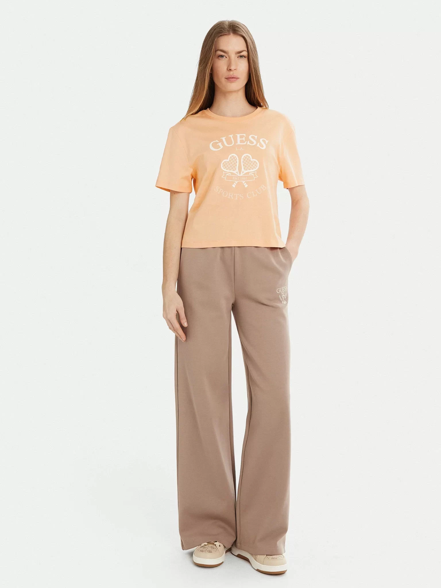 Guess Boxy T-Shırt Kadın Pembe T-Shirt V5GI04I3Z14-G6J4