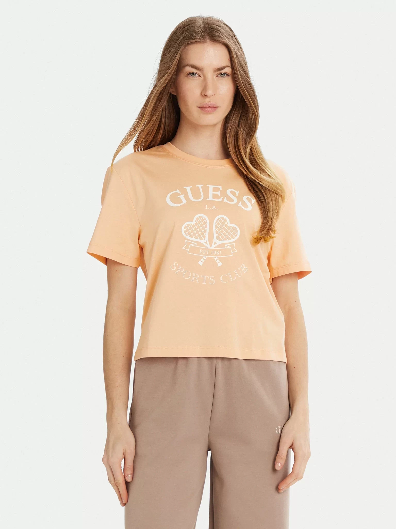 Guess Boxy T-Shırt Kadın Pembe T-Shirt V5GI04I3Z14-G6J4