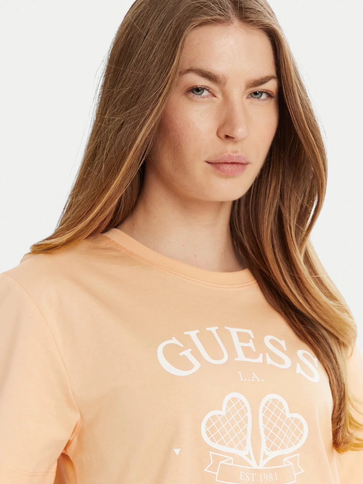 Guess Boxy T-Shırt Kadın Pembe T-Shirt V5GI04I3Z14-G6J4