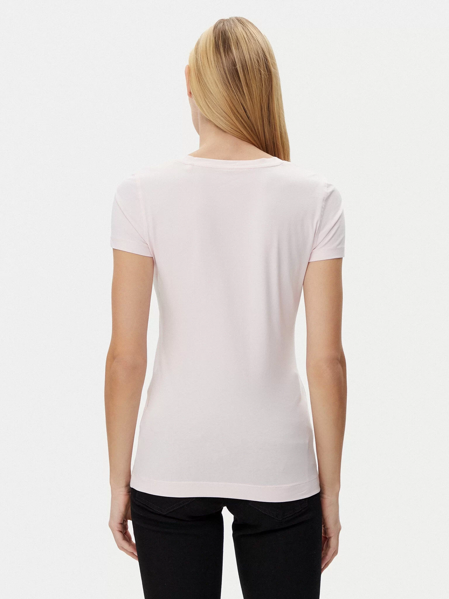 Guess Cn Ss Glıtter Degrade Logo Tee Kadın Pembe T-Shirt W5GI14J1314-A60W