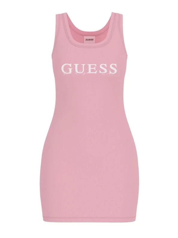 Guess Sunflower Rıb Dress Kadın Pembe Elbise V5GK06K8RT2-A61Z