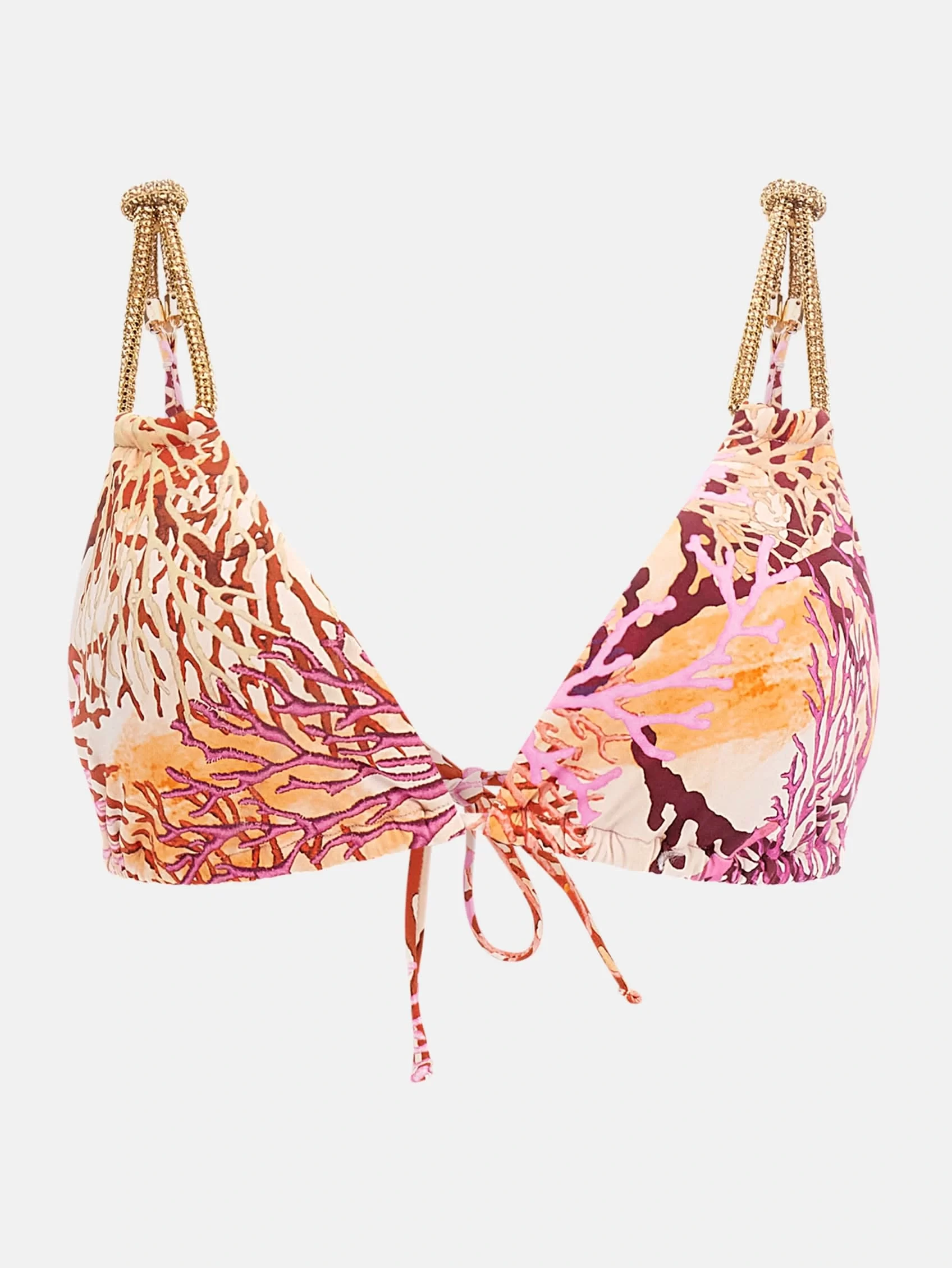 Guess Kadın Pembe Üçgen Bikini Üst (Çıkarılabilir Ped)