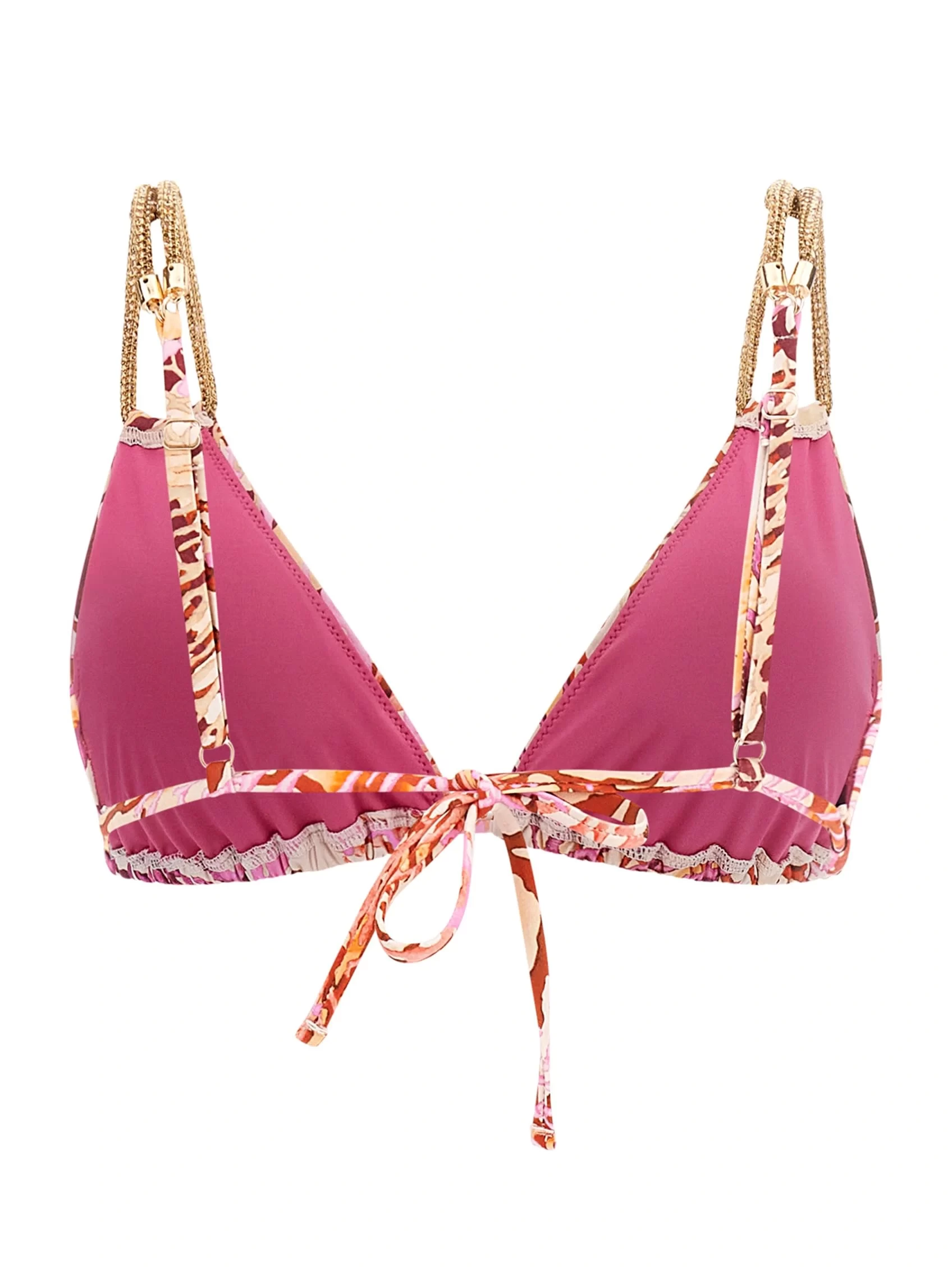 Guess Kadın Pembe Üçgen Bikini Üst (Çıkarılabilir Ped)