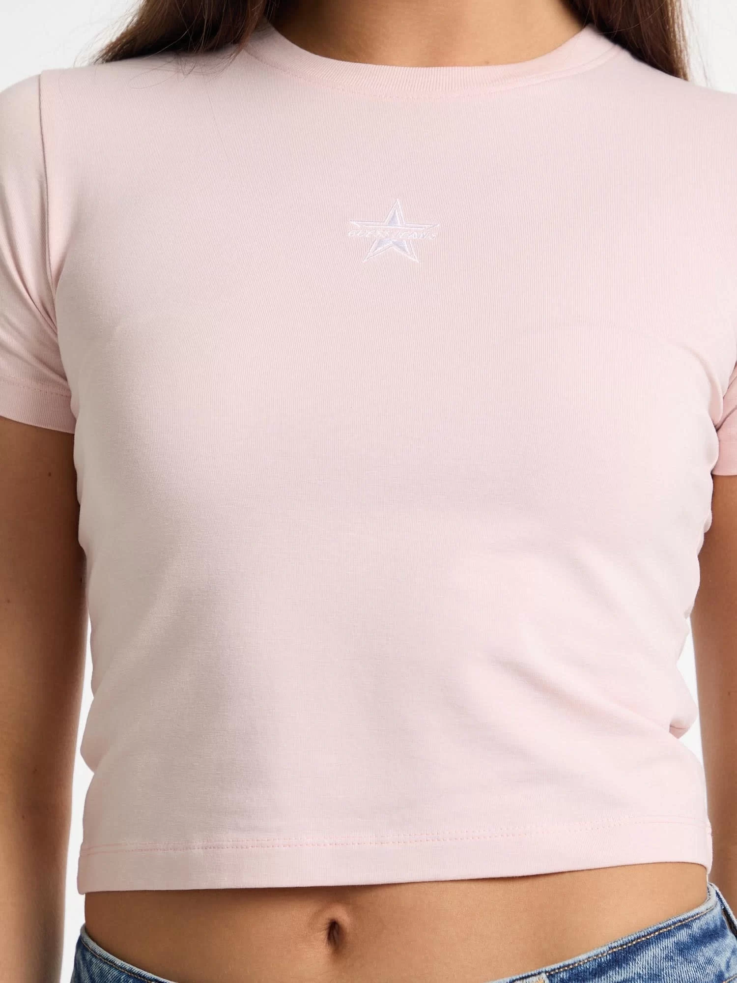 Guess jeans Gj Ss Cn Baby Emb Star Tee Kadın Pembe T-Shirt W5GI38J1314-G6R4