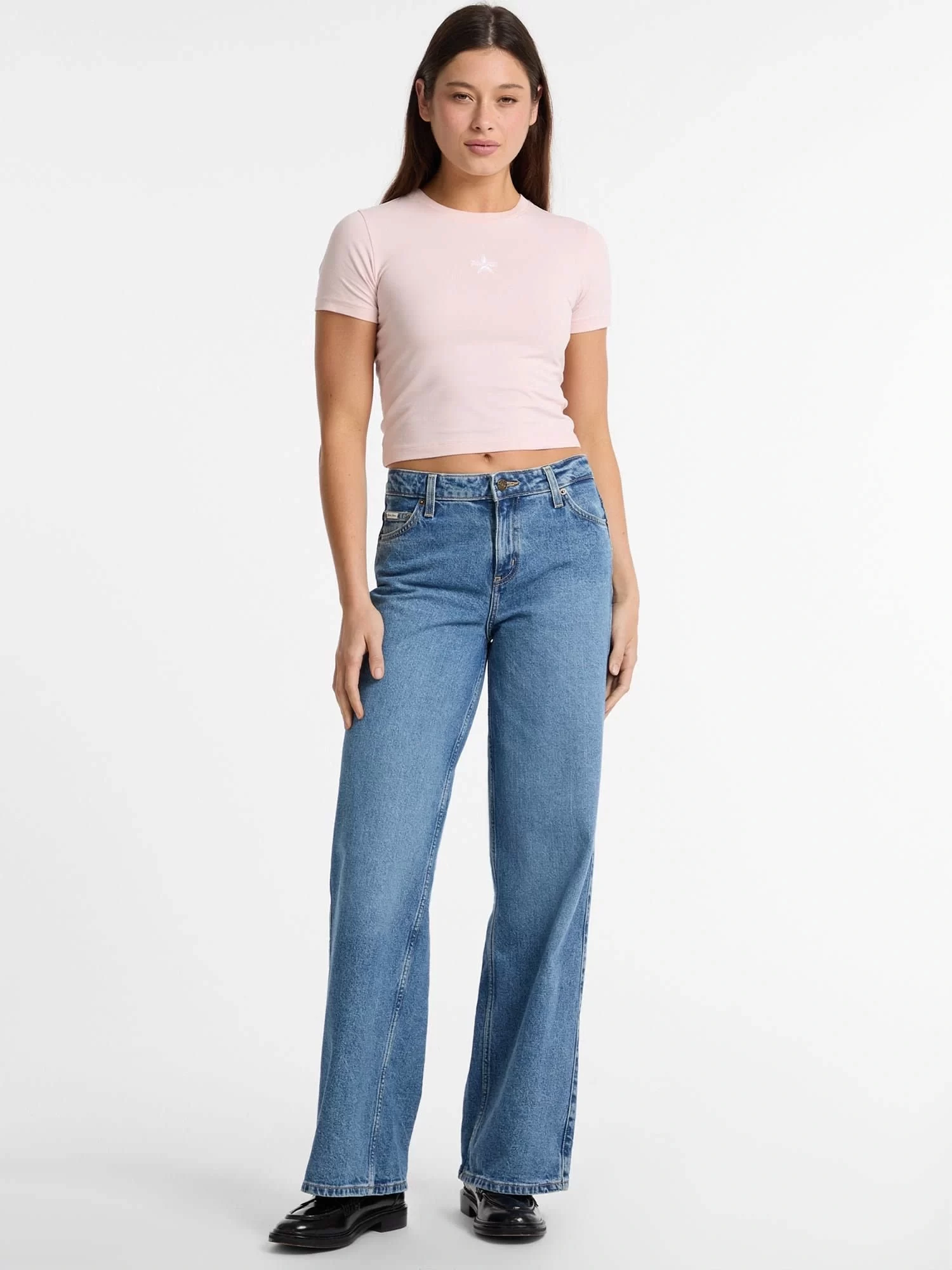 Guess jeans Gj Ss Cn Baby Emb Star Tee Kadın Pembe T-Shirt W5GI38J1314-G6R4