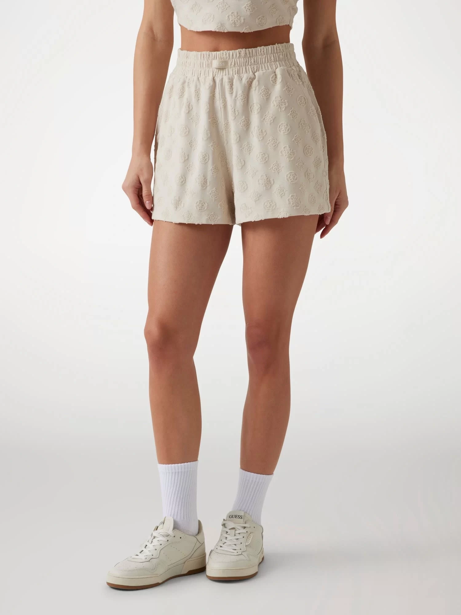 Guess Peony Jacquard Short Kadın Ekru Şort V5GD16KCT02-F27G