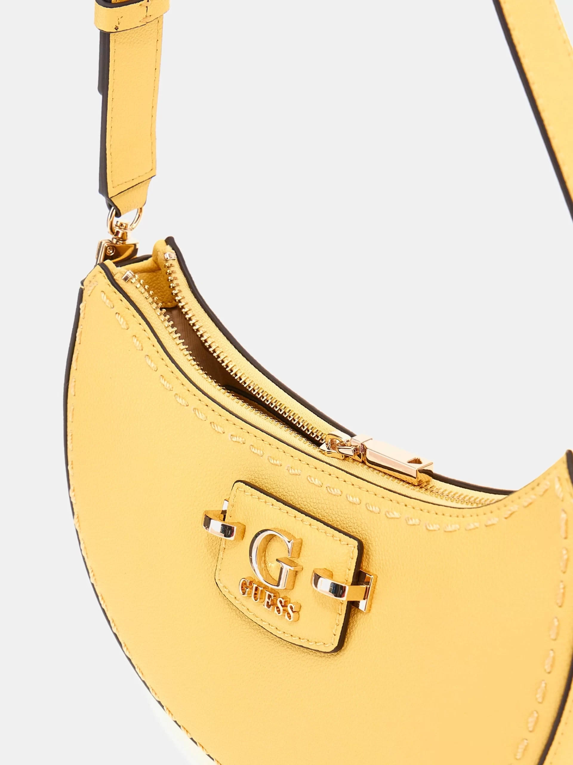 Guess Nastra Top Zıp Shoulder Bag Kadın Sarı Omuz Çantası HWBG9637170-CSL