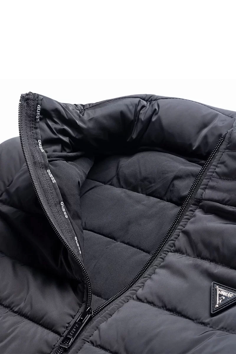 Guess Solıd Heavy Dıann Puffer Jacke Kadın Siyah Mont V4YL04WF3X0-JBLK