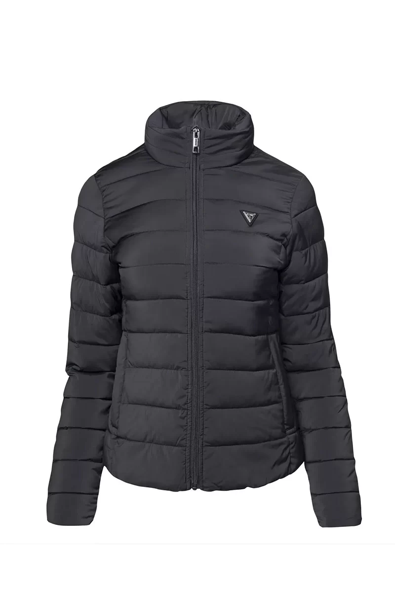 Guess Solıd Heavy Dıann Puffer Jacke Kadın Siyah Mont V4YL04WF3X0-JBLK