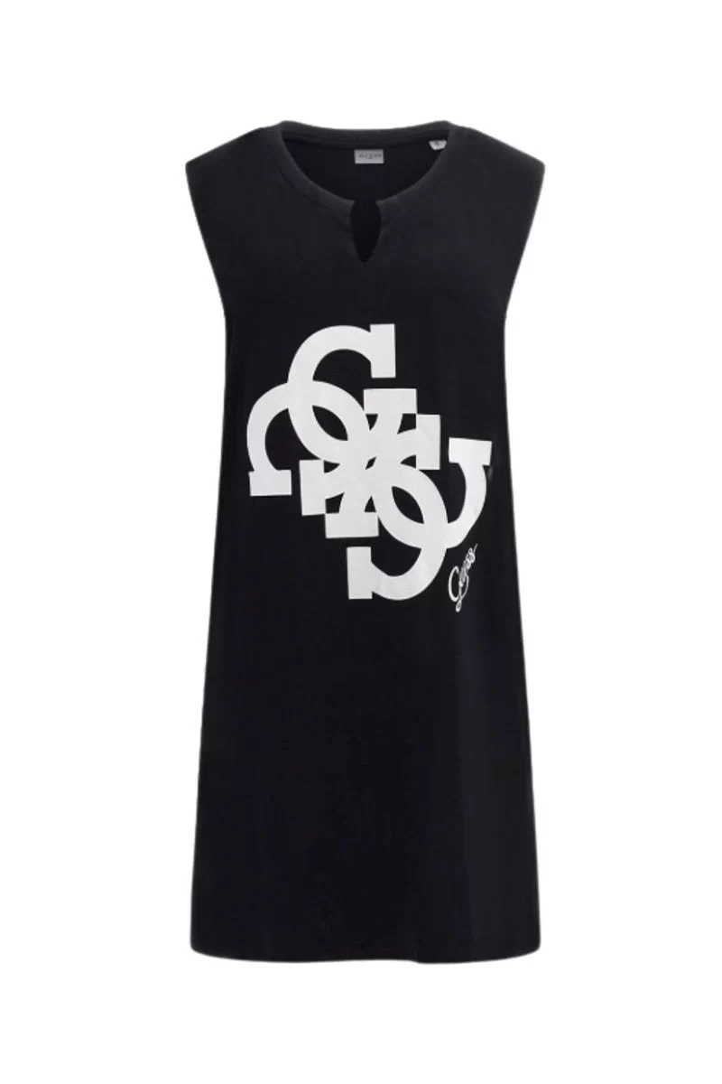 Guess 4G Sl Over Tee Kadın Siyah T-Shirt E5GI04K68D2-JBLK