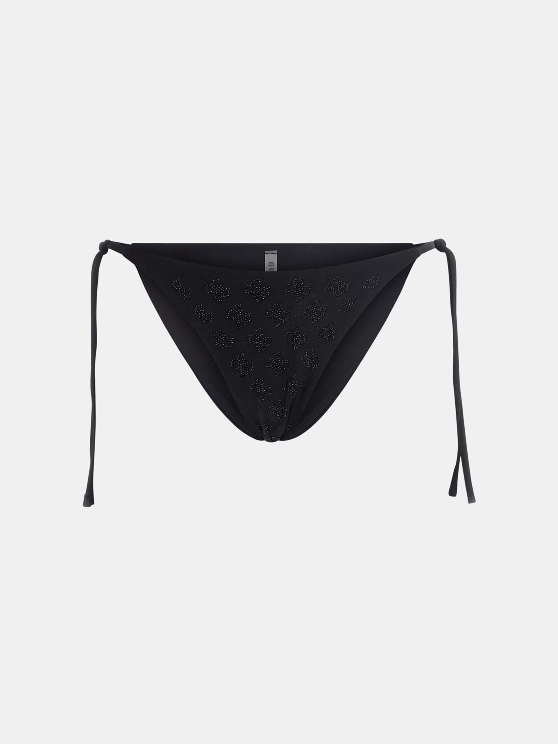 Guess Kadın Siyah 4G Taşlı Bağlamalı Bikini Altı
