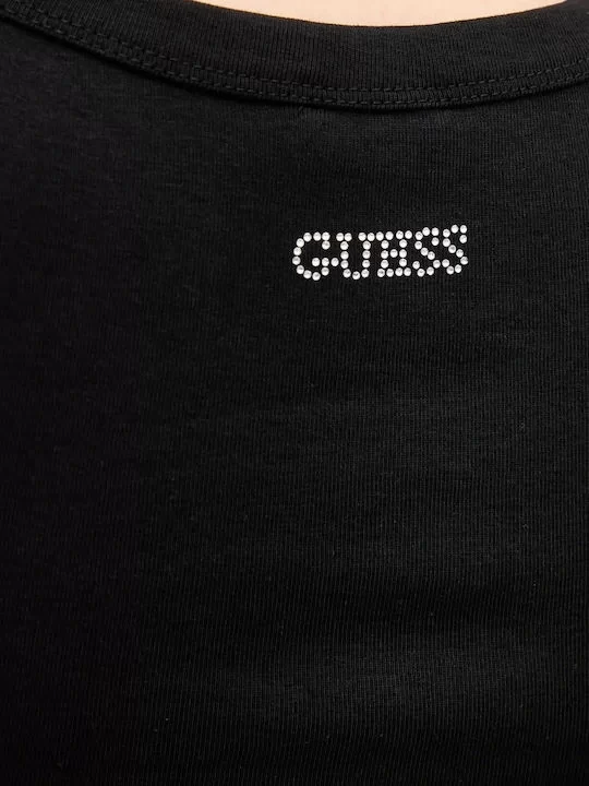 Guess Alexıa Sequıns Tank Top Kadın Siyah Atlet W5GP06KCS10-JBLK