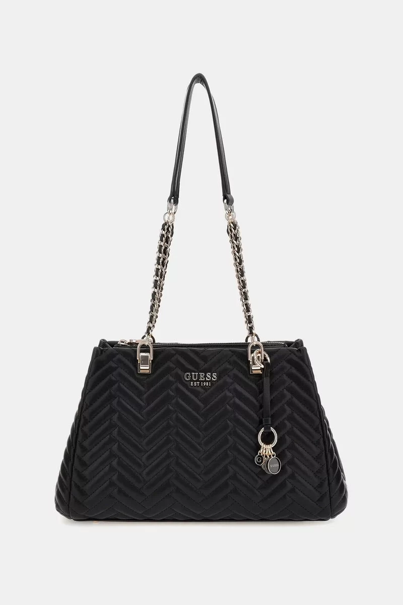 Guess Annıng Shoulder Satchel Kadın Siyah Omuz Çantası HWQG9508090-BLA