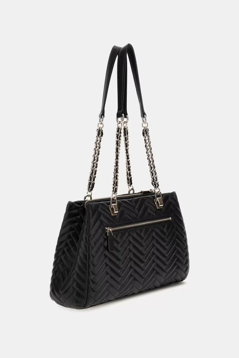 Guess Annıng Shoulder Satchel Kadın Siyah Omuz Çantası HWQG9508090-BLA
