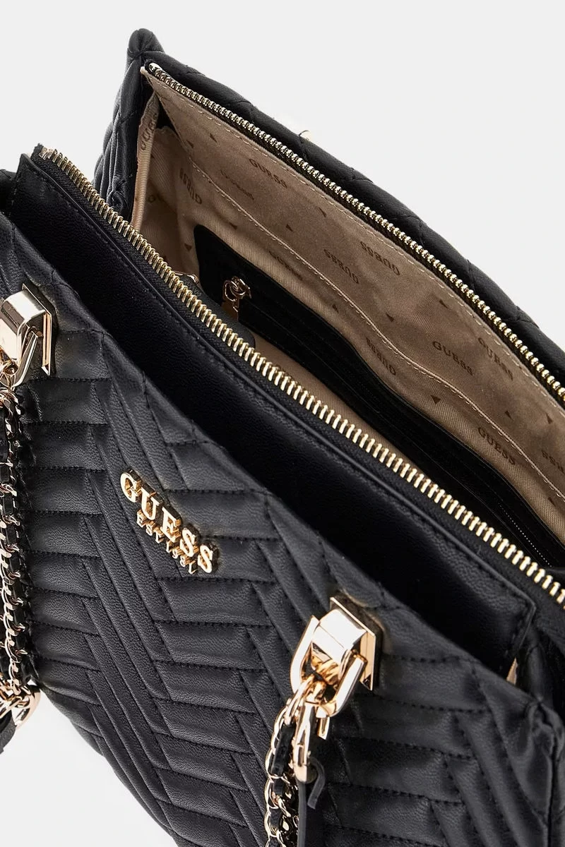 Guess Annıng Shoulder Satchel Kadın Siyah Omuz Çantası HWQG9508090-BLA