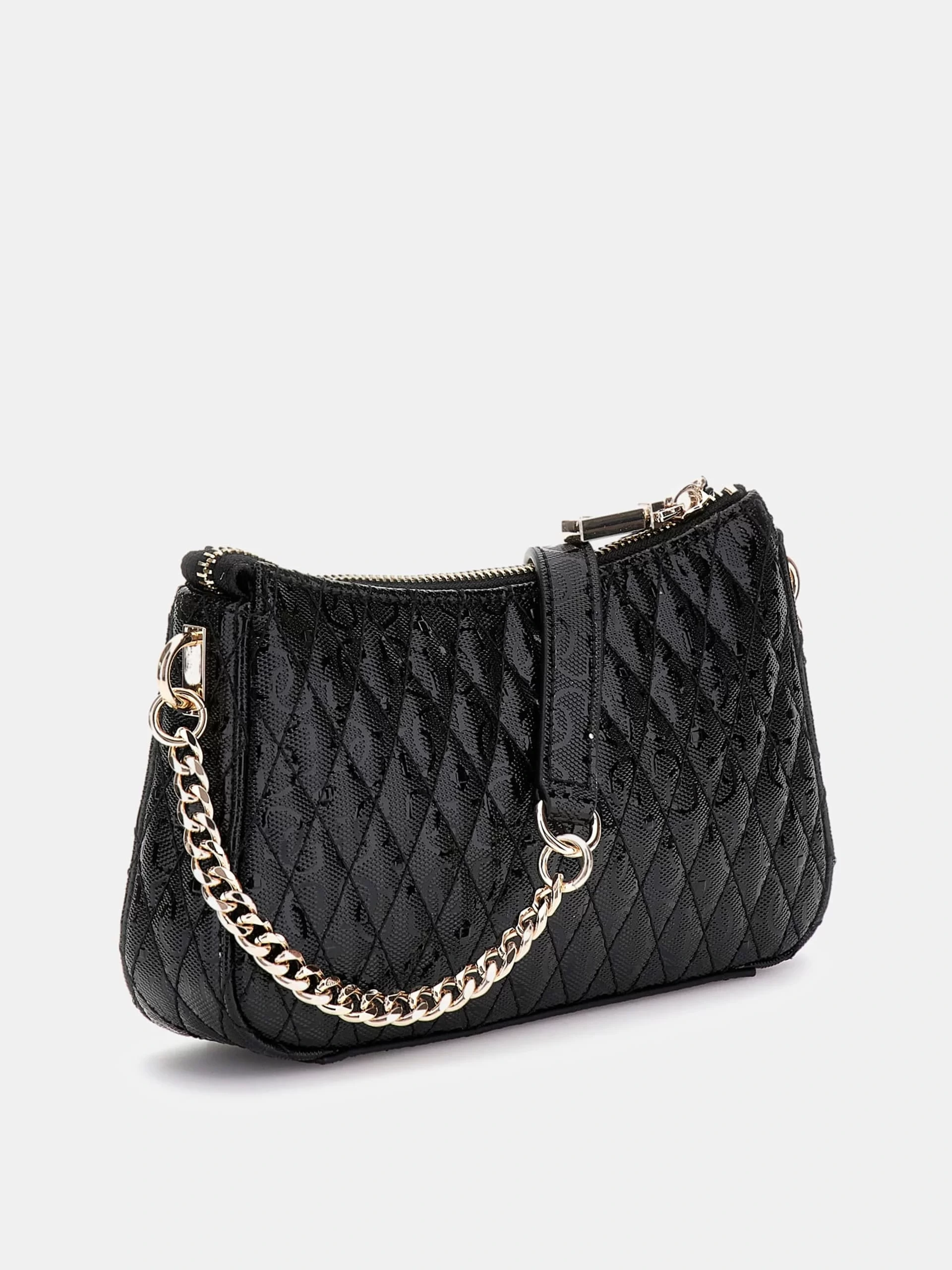 Guess Betula Mını Crossbody Top Zıp Kadın Siyah Mini Çanta HWGG9626720-BLA