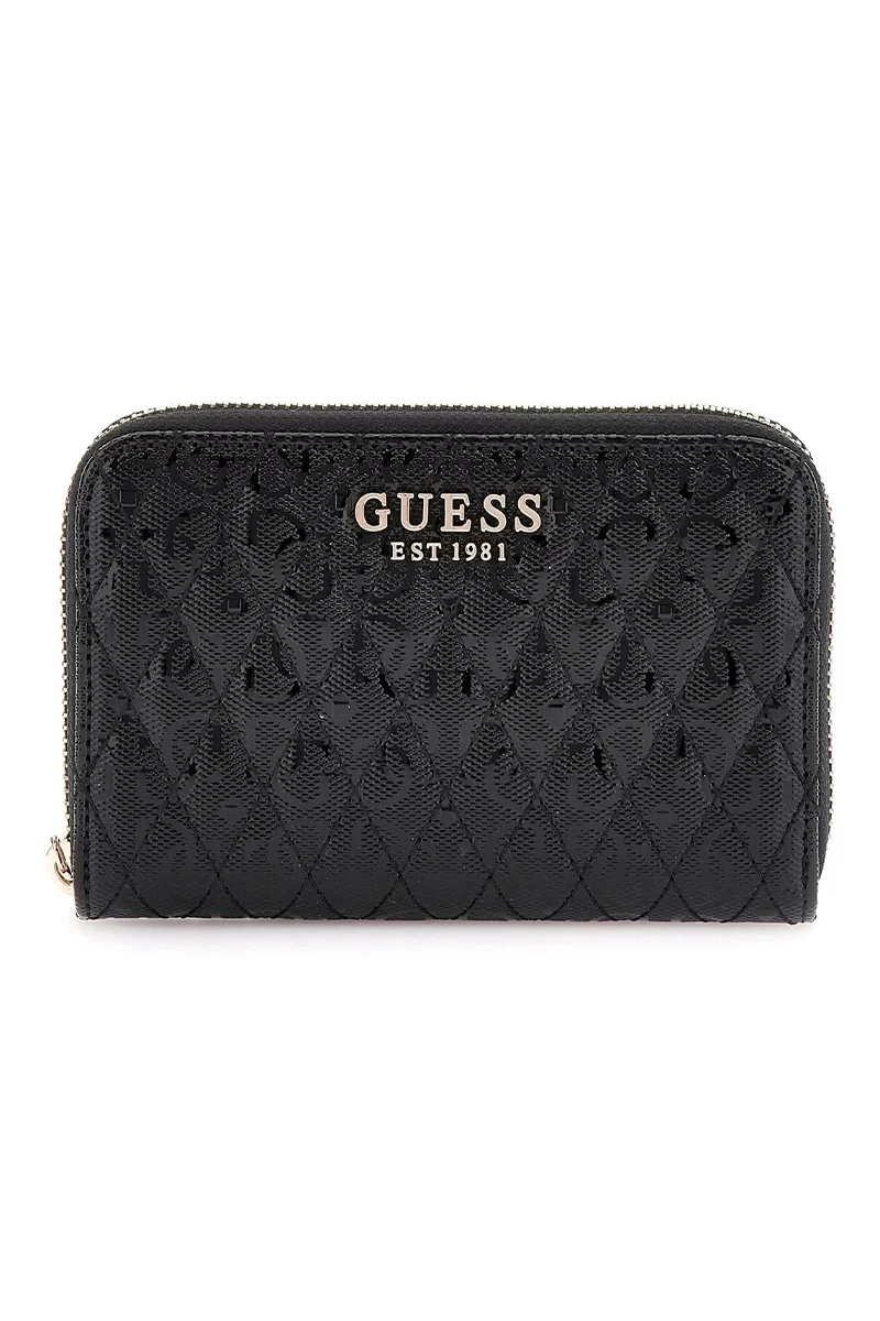 Guess Betula Slg Medıum Zıp Around Kadın Siyah Cüzdan SWGG9626140-BLA