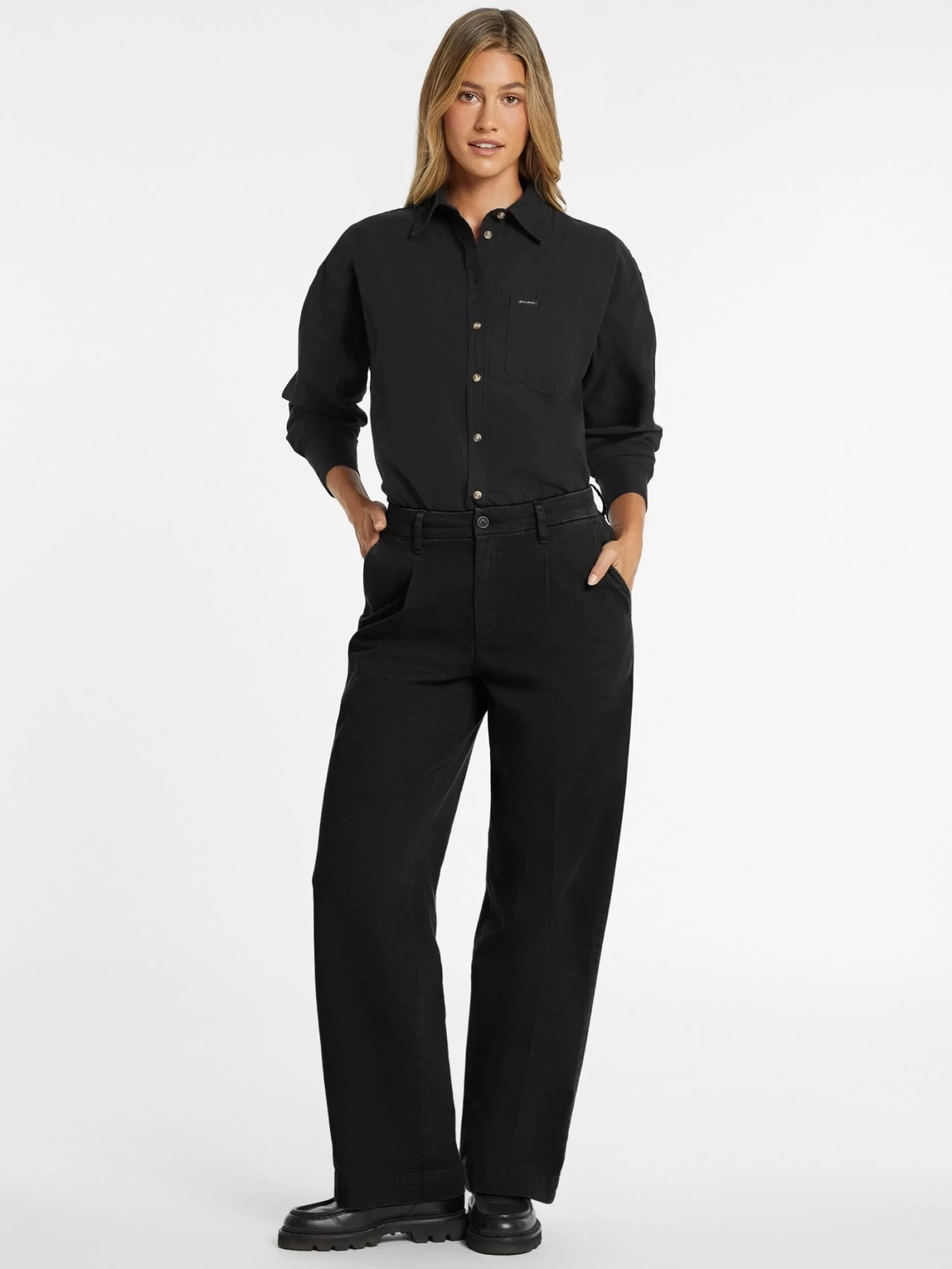 Guess jeans Gj Wıde Leg Trouser Kadın Siyah Pantolon W4BB44WGCV2-JBLK