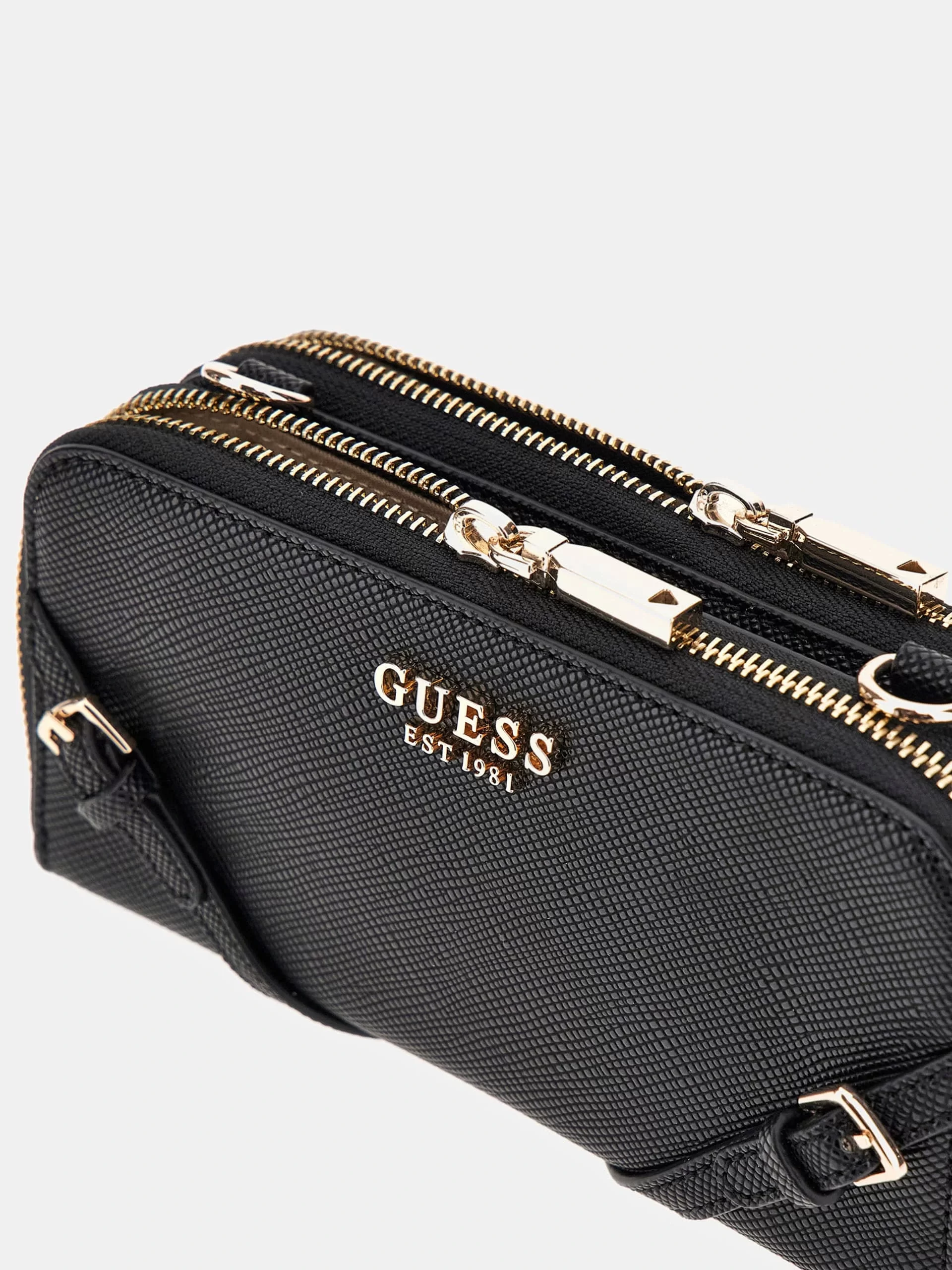 Guess Kadın Siyah Bramina  Çapraz Askılı Organizer Çanta