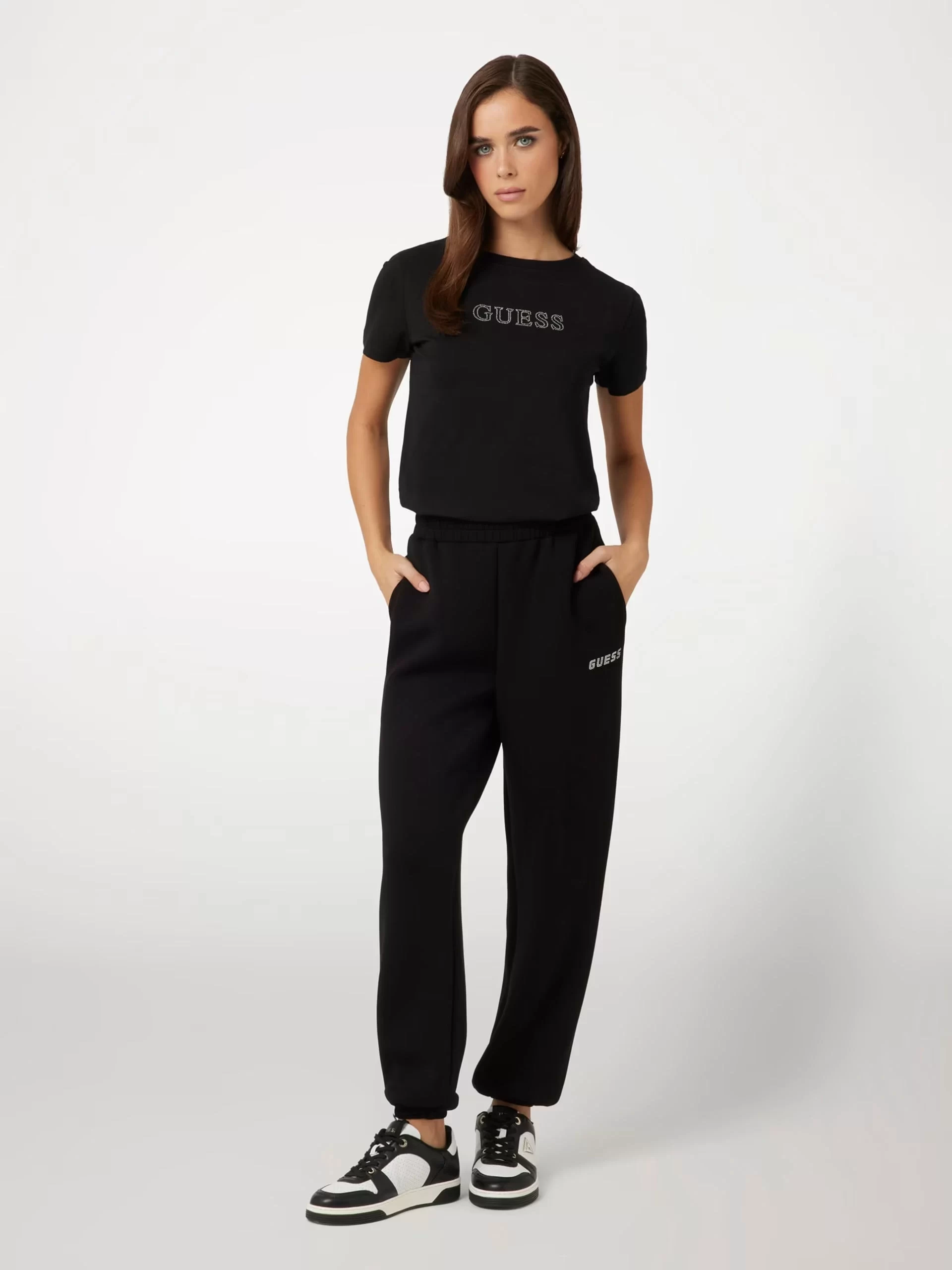 Guess Brıana Ss T-Shırt Kadın Siyah T-Shirt V3BI11J1314-JBLK