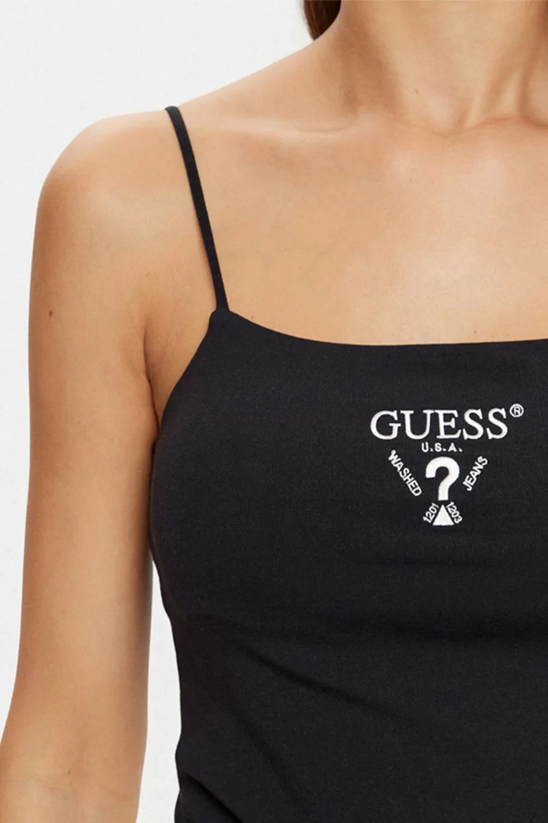 Guess Colette Tank Top Kadın Siyah Atlet V5RP08KCOA2-JBLK