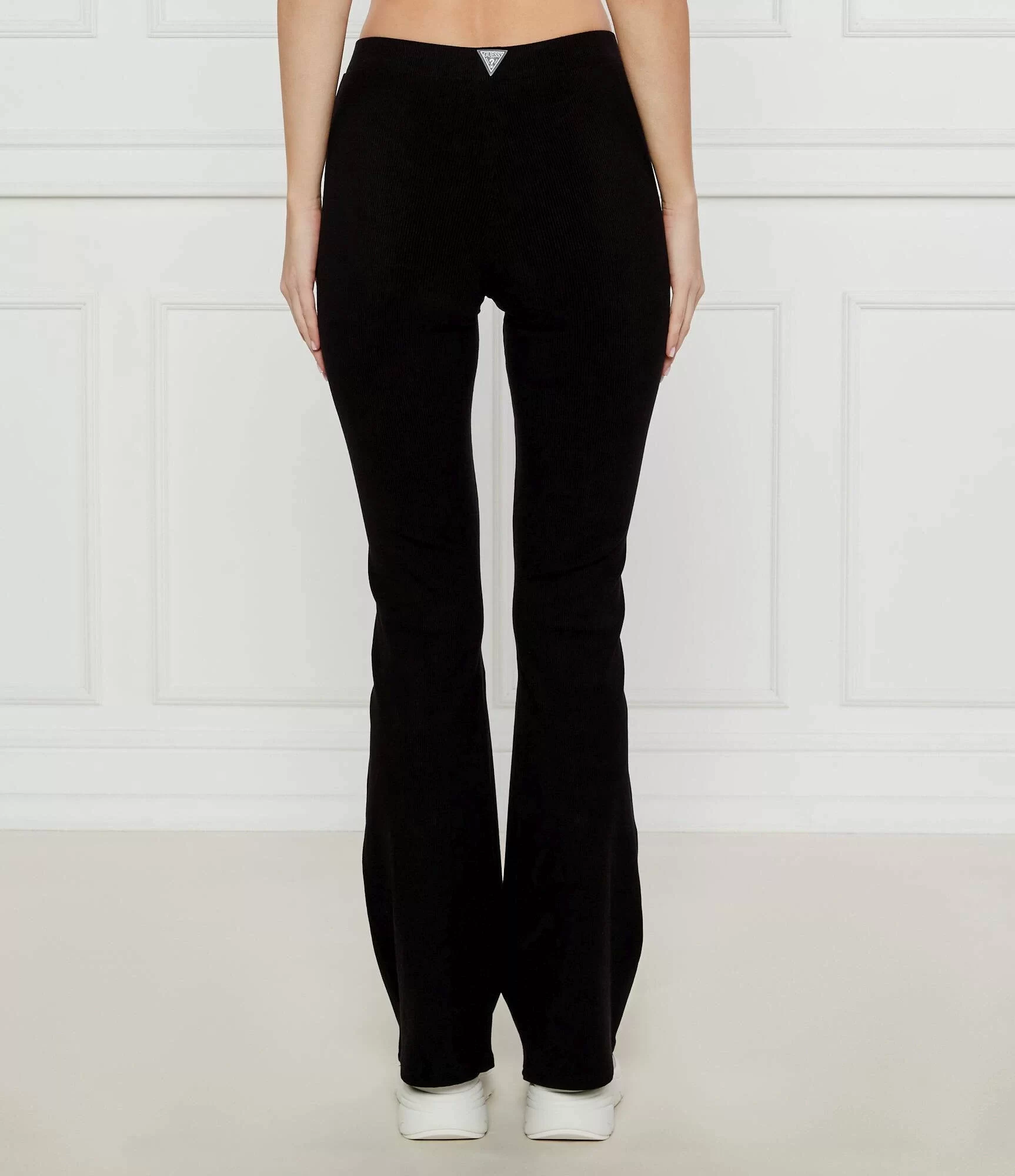 Guess Crocus Rıb Mını Flare Pants Kadın Siyah Tayt V5GB11KCRS2-JBLK