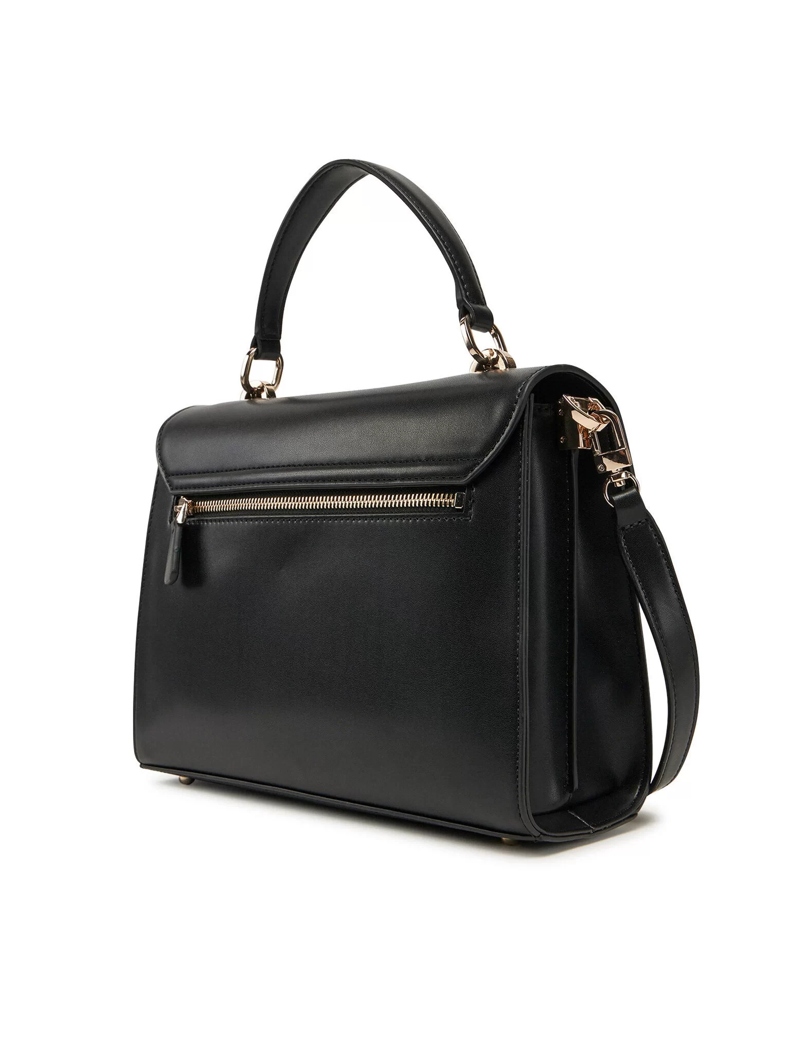 Guess Eco Aldıth Top Handle Flap Kadın Siyah El Çantası HWEVG964120-BLA