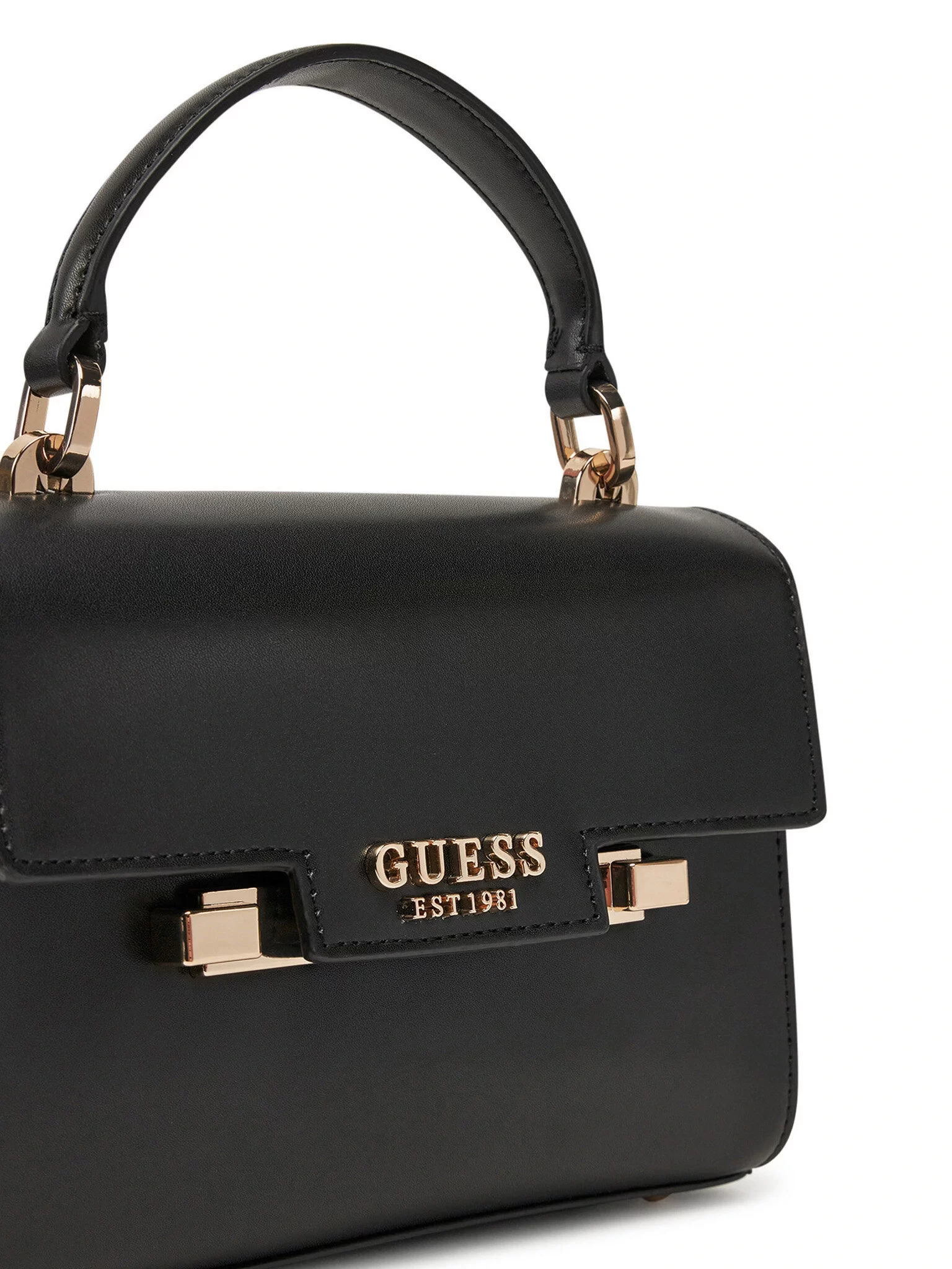 Guess Eco Aldıth Mını Top Hndle Flap Kadın Siyah Mini Çanta HWEVG964178-BLA