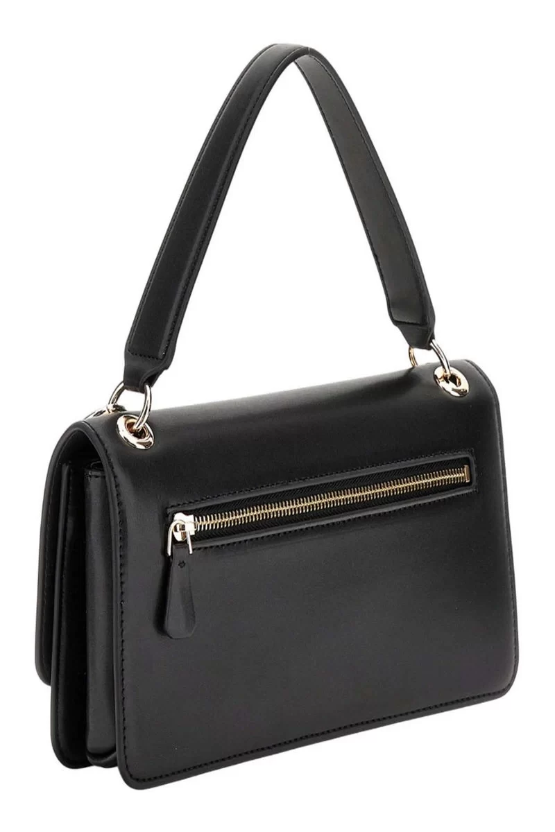 Guess Eco Evaıne Top Handle Flap Kadın Siyah El Çantası HWEVG953520-BLA