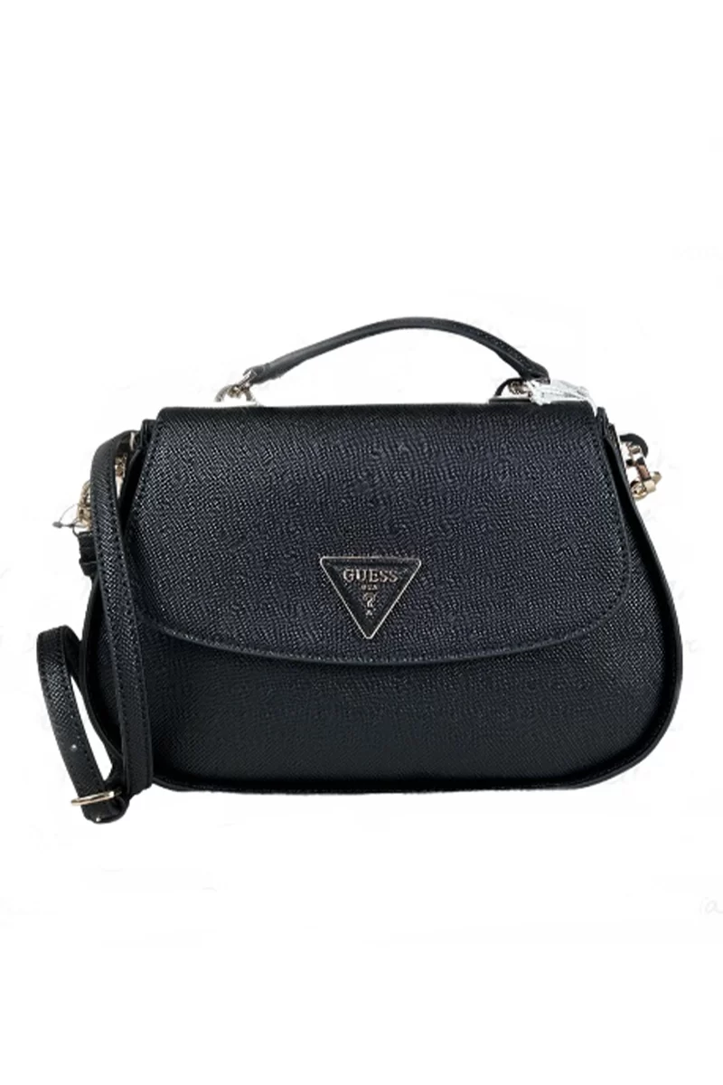Guess Eco Jazlynn Top Handle Flap Kadın Siyah Çapraz Çanta HWEZG952320-BLA