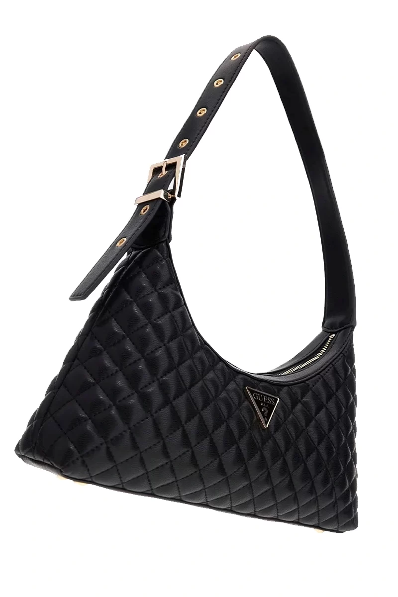 Guess Eco Rıanee Shoulder Bag Kadın Siyah Omuz Çantası HWEQG954117-BLA