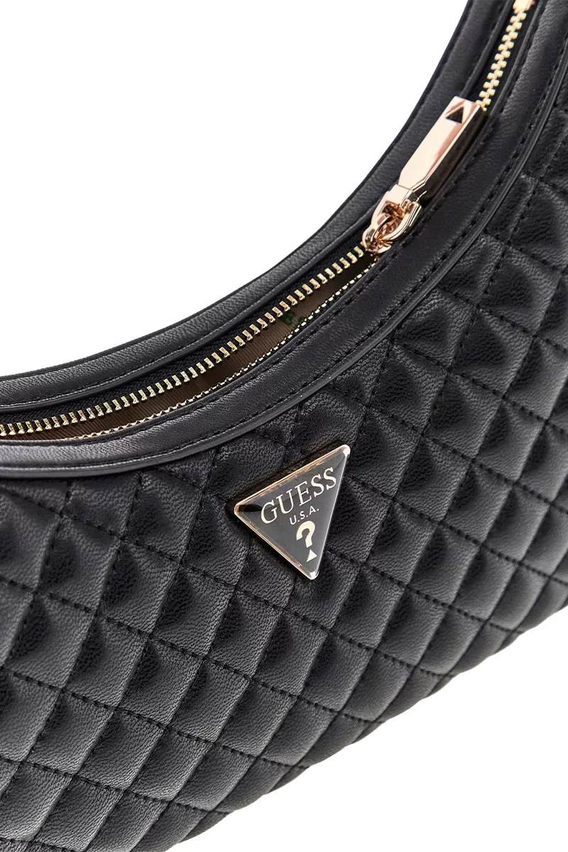 Guess Eco Rıanee Shoulder Bag Kadın Siyah Omuz Çantası HWEQG954117-BLA