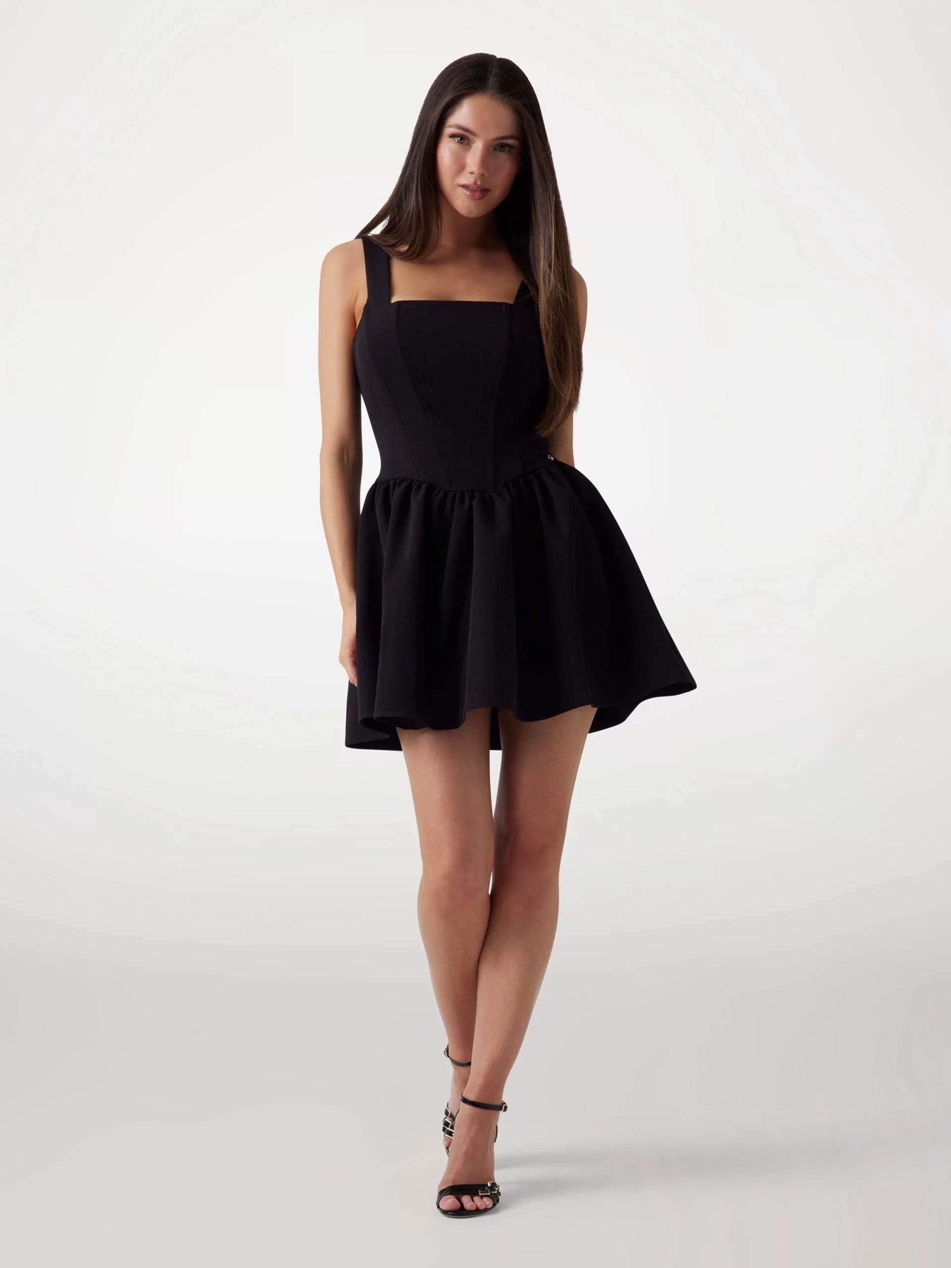 Guess Kadın Siyah Fit and  flare kısa elbise