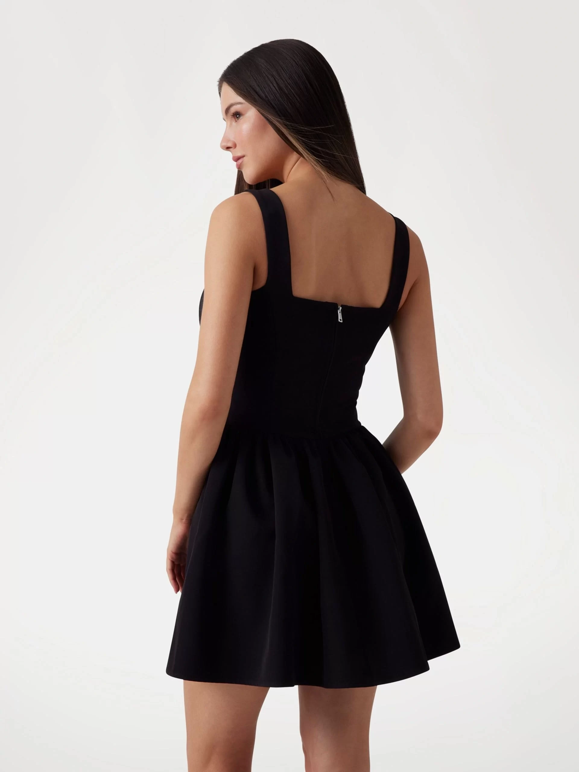 Guess Kadın Siyah Fit and  flare kısa elbise