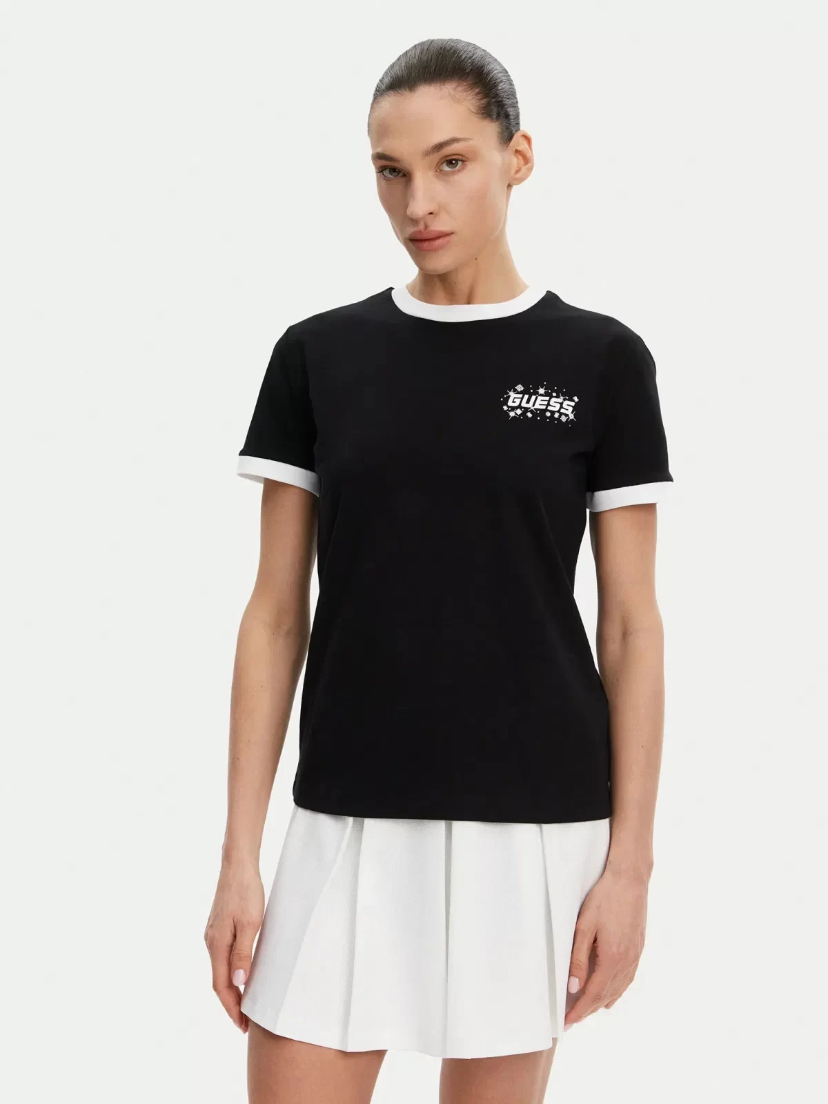 Guess Fresıa Cn T-Shırt Kadın Siyah T-Shirt V5GI11I3Z14-JBLK