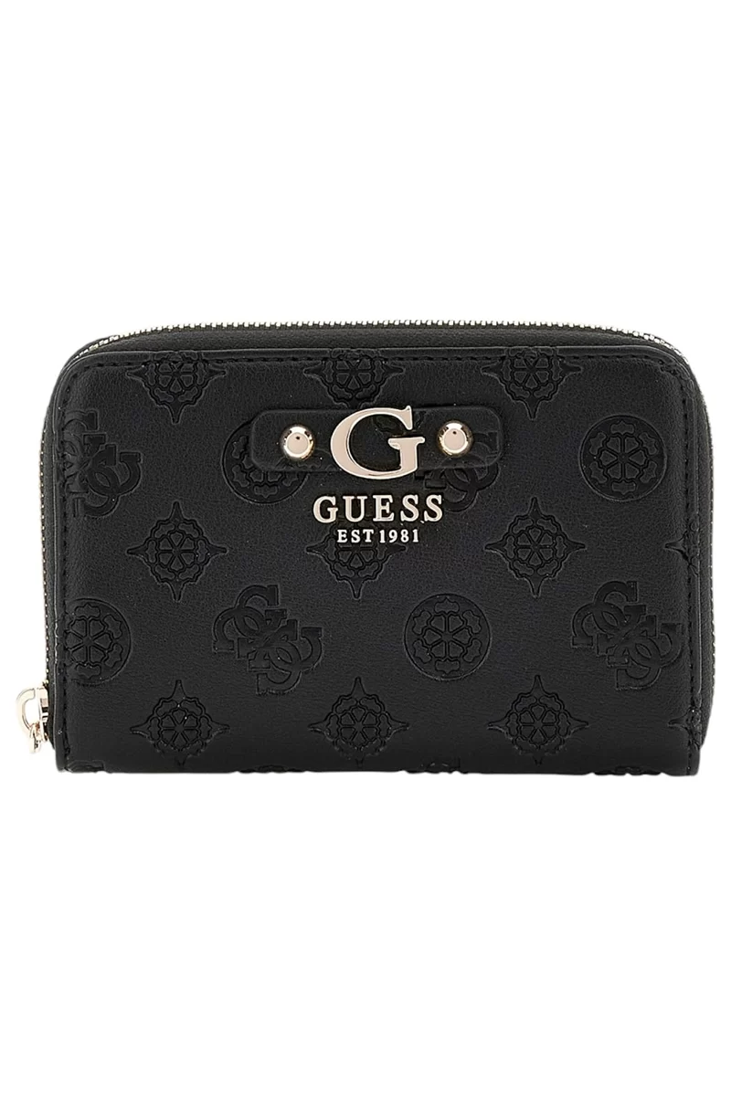 Guess Gerty Slg Medıum Zıp Around Kadın Siyah Cüzdan SWPD9529140-BLA