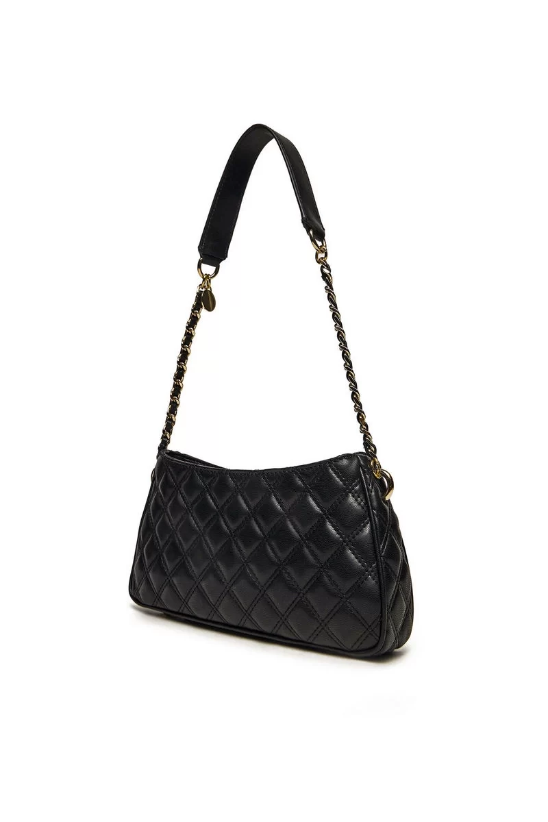 Guess Gıully Top Zıp Shoulder Bag Kadın Siyah Omuz Çantası HWQG8748160-BLA