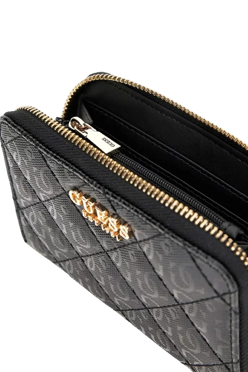 Guess Laurel Slg Medıum Zıp Around Kadın Siyah Cüzdan SWGG8500140-BLA