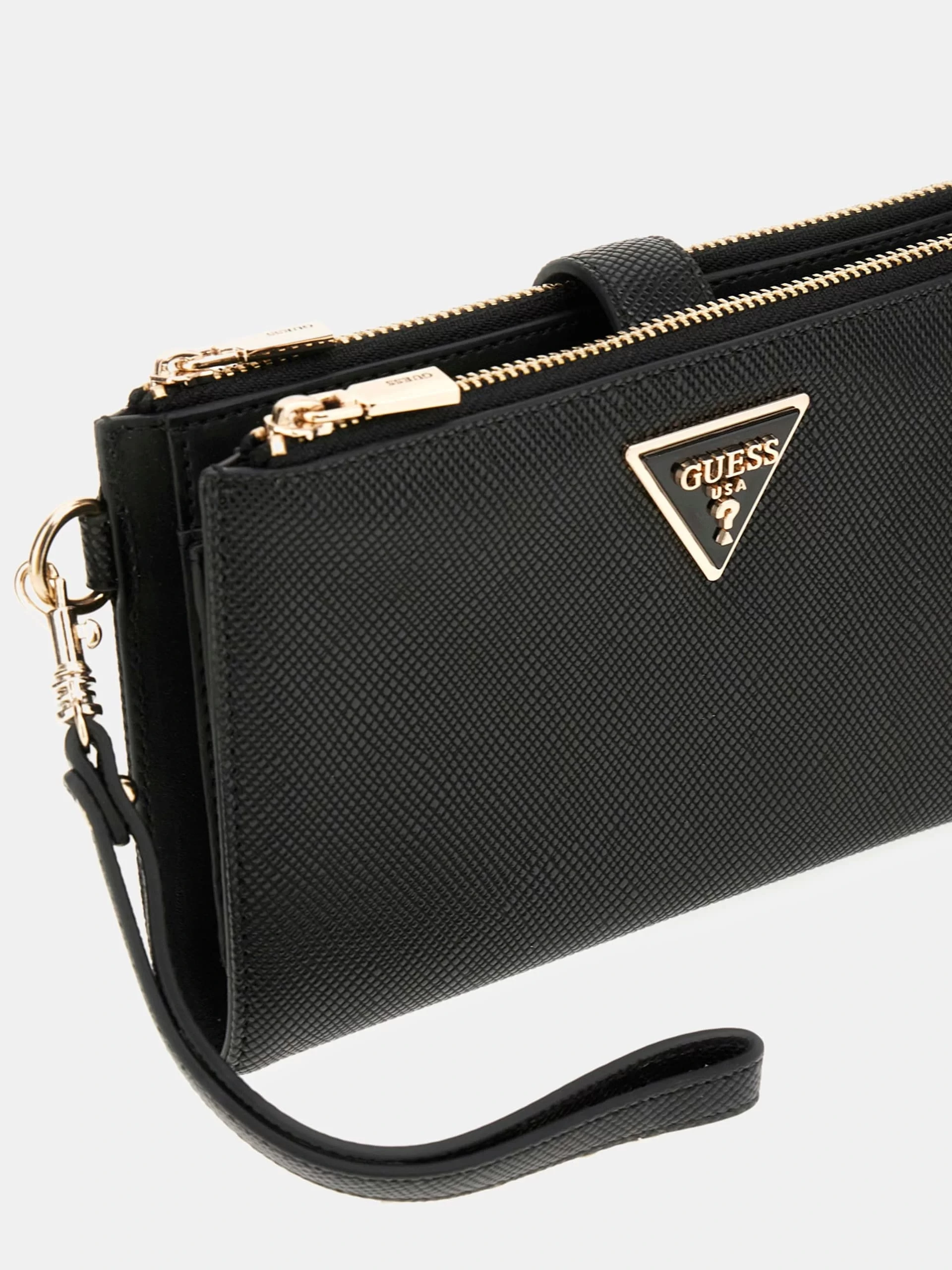 Guess Laurel Slg Dbl Zıp Organızer Kadın Siyah Cüzdan SWZG8500157-BLA